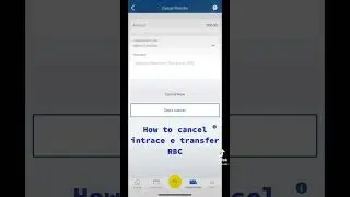 How to cancel intrace -e- transfer RBC #RBC #Canada