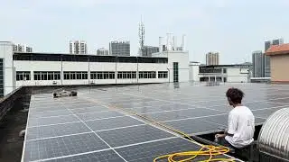 Solar clean robot.#solarcleaning #solarcleaningrobot #solarcleanrobot #solarcleaner #solarclean