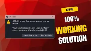 OBS Did Not Shut Down Properly Error Fix | 100% Working Solution in Hindi #obsstudio #fixerror