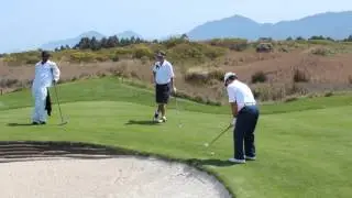 The Links at Fancourt- Peter plays a flop shot
