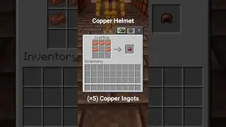 How to CRAFT COPPER HELMET! 🛡️ Armor Burst #5 #Minecraft #Shorts