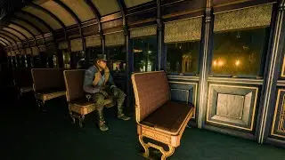 Arthur Morgan's Rainy Night Train Ride | RDR2 ASMR | Thunderstorm Ambience for Sleep & Relaxation