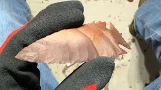 #210 Finishing Marty&rsquo;s Point. Mookite #arrowheads #flintknapping #art #ancient 
