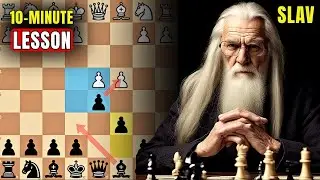 Неизвестные приёмы славянской защиты, позволяющие быстро выигрывать партии! | 10-минутный урок ша...