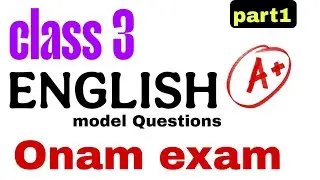 Class 3 english first term exam question paper/std3 english Onam exam question 2025/previous exam
