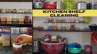 Kitchen Shelf Cleaning & Organisation | Kitchen Cleaning ideas | Kitchen deep Cleaning #kitchen