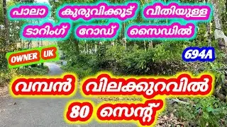 80 സെന്റ്  വമ്പൻ വിലക്കുറവിൽ 😍 പാലാ കുരുവിക്കൂട് 694A #home #kerala #kottayam #pala #new #house #new