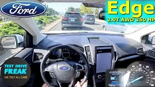2024 Ford Edge SEL 2.0T AWD 250 HP CITY POV DRIVE in San Jose California with Fuel Consumption