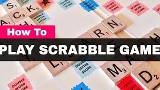 how to play scrabble game, board-and-tile game? Making words with lettered tiles