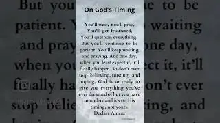 Stay Patient GOD Knows The Right Time To Bless You ! AMEN🤍 #jesus #god #everyone #viral #viralreels