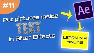 Put Pictures\Textures inside Text in After Effects | Basics Beast | #Shorts