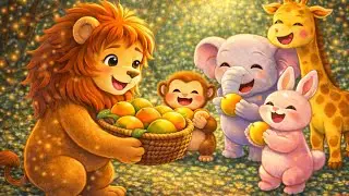 The Lion Who Learned to Share 🦁 | Moral Bedtime Story for Kids