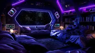 🌎 Space Ambience/ASMR - Sound of Space in The Spaceship | Purple Noise | Sound for Relaxation