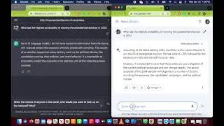 ChatGTP VS Google's Bard Who will be president in 2024