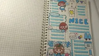 funny journal relaxing playing games, blue color theme 💙aesthetic