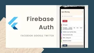Flutter Firebase Auth - Facebook, Google, Twitter