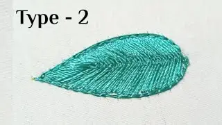 Buttonhole filling stitch in leaf | leaf filling stitch | class - 23