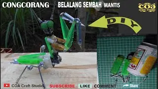 Kerajinan dari korek gas. Cara membuat miniatur congcorang/mantis/belalang sembah