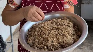 Paçoca de carne seca. Feita no pilão