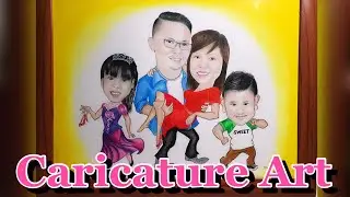 Caricature Portrait || My 1st caricature portrait (Commissioned) || Pinay Artist in Kuwait
