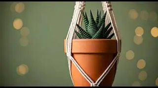 Plant Hanger Hack: Easy Macram&eacute; Knot for Hanging Vases Quick DIY #diy #گره
