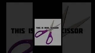 real vs drawing scissor|subscribe here☝️☝️| #drawing #scissor #viral #funny