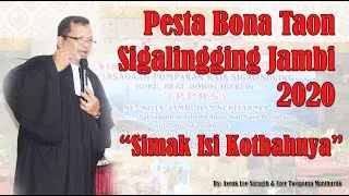 Pesta Bona Taon Sigalingging Jambi 2020-Ibadah Kotbah Pdt DB Aritonnag STh