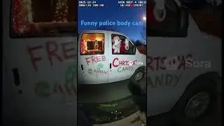 Funny police body cam #funnyshorts #sora #police #policebodycamera #santa #creepy