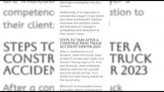 best construction truck accident lawyers || construction truck accident || accident lawyers