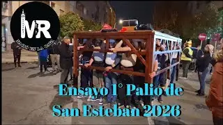 Ensayo 1° de la cuadrilla de costaleros del palio de los Desamparados de San Esteban en 2026.