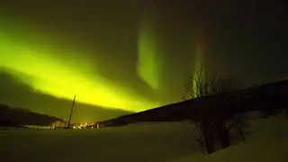 Northern lights over Lakselvbukt, Norway