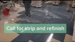 Partial Strip and Wax and Burnish VCT floor tiles 