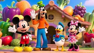 🎉🍎🥦 Mickey&rsquo;s Healthy Food Adventure 🐭🌈 | Fun & Learning for Kids 🥕🍓