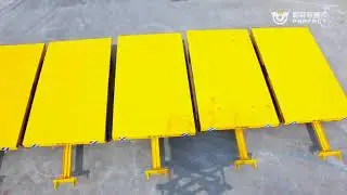 Towing trolley flat car trailer for material handling with tow device