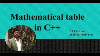 Mathematical table in C++