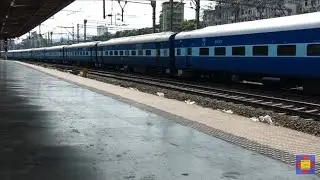 Absolutely Rare!!! Lucknow AC Special with all Blue ICF AC Coaches at Thane