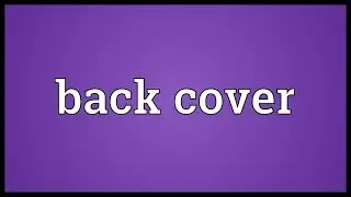 Back cover Meaning