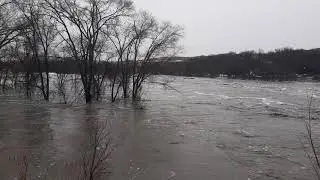 Verdigre Creek overflow 3/13/19 town flooding