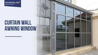 Outdoor Hurricane Impact Aluminum Frame Tempered Glass Building Curtain Wall Awning Windows#windows