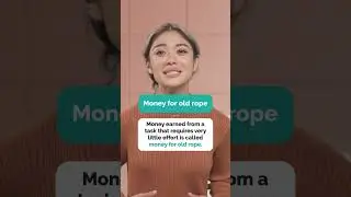 Money for old rope #learnenglish with #fluentjoy #shorts. #inglesonline #anglaisfacile #ingl&ecirc;s