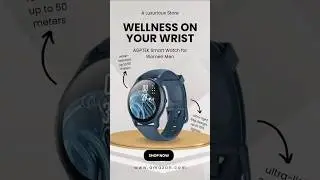 AGPTEK Smart Watch for Women Men,5ATM Waterproof Smartwatch for Android and iOS Phones,#smartwatch