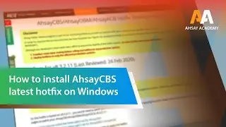 How to install AhsayCBS latest hotfix on Windows