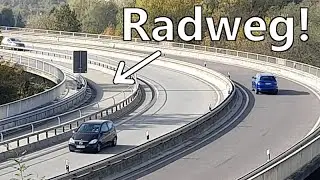 Schiersteiner Br&uuml;cke mit dem Fahrrad &uuml;ber den Rhein von Wiesbaden nach Mainz