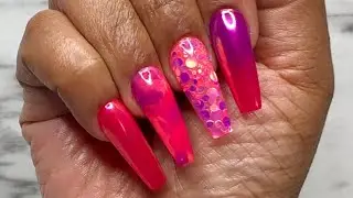 Pink Chrome Glitter Nails  | Watch Me Do My Nails