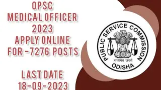 OPSC Medical Officer Recruitment 2023 #opsc #medicalofficer