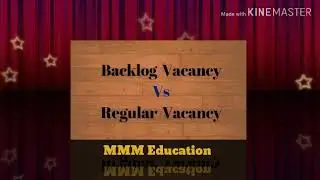 What is Mean Backlog Vacancy Vs  Regular Vacancy  in Tamil By MMM Education