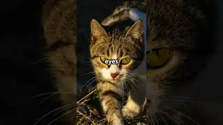 Cat 🐈Night Vision! #CatEyesight #CatsVision #felinefacts  #HowCatsSee #petscience  #cats