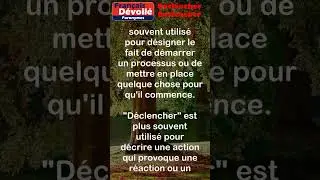 D&eacute;clencher et Enclencher (Paronymes) #shorts