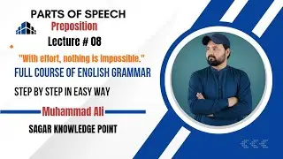 PARTS OF SPEECH. (Preposition) Lecture # 08