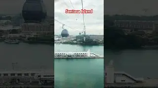 On board the Singapore Cable Car from Faber Peak to Sentosa #travel #singapore